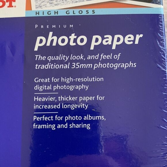 NWT Photo‎ Printer Paper Office Depot High Gloss Inkjet 4x6 Premium 50 Sheets - Picture 2 of 4